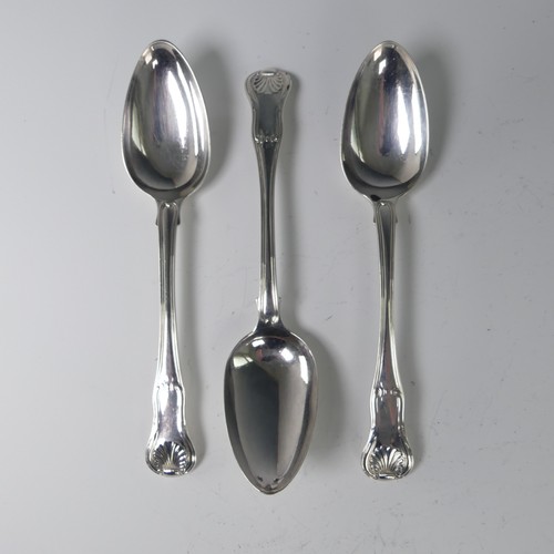 34 - A set of three George III silver Table Spoons, by William Eley I & William Fearn, hallmarked Lon... 