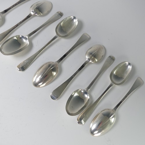 27 - A set of ten Victorian silver Table Spoons, by Francis Higgins II, hallmarked London 1895, monogramm... 