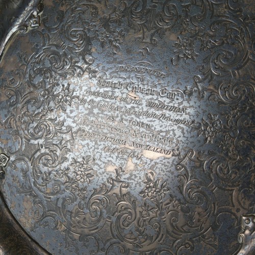 33 - A Victorian silver Salver, by Edward & John Barnard, hallmarked London 1852, of shaped circular ... 