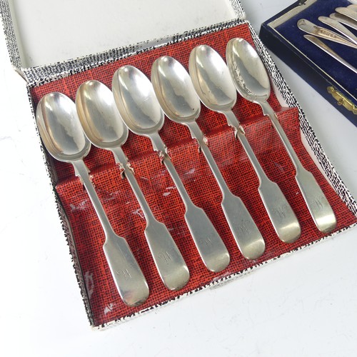 36 - A set of seven Elizabeth II silver Teaspoons, by Bennett & Heron, hallmarked Sheffield, 1964-6, ... 