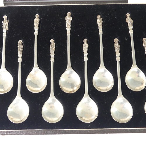 52 - A cased set of George V silver Apostle Spoons, by Docker & Burn Ltd., hallmarked Birmingham... 