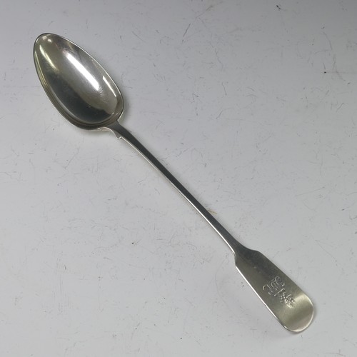 49 - A Victorian silver Basting Spoon, by Elizabeth Eaton, hallmarked London 1852, fiddle pattern, the ha... 