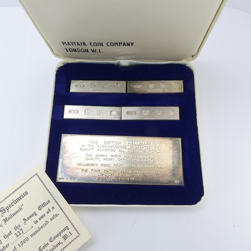 54 - An 'Assay Office Specimens' cased silver ingot set, issued by Mayfair Coin Company, hallmarked 1969/... 