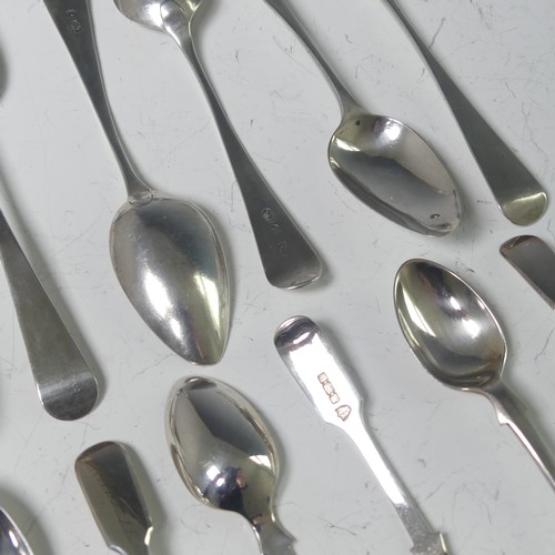 58 - A set of six Edwardian silver Coffee Spoons, by J & J Maxfield Ltd., hallmarked Sheffield, 1908,... 