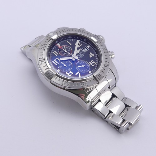 71 - A Breitling Super Avenger II Chronograph stainless steel gentleman's bracelet Wristwatch, ref. A1337... 