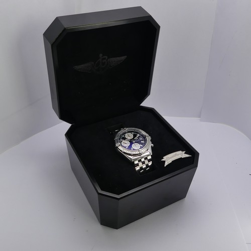 72 - A Breitling 1884 stainless steel automatic chronometre bracelet Wristwatch, Ref. A13352, complete wi... 