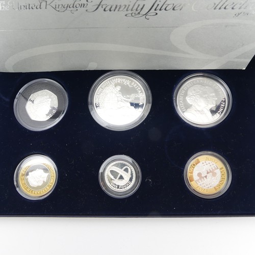 291 - The Royal Mint 2007 'United Kingdom family silver collection', six proof silver coin set in presenta... 