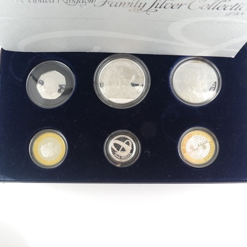 291 - The Royal Mint 2007 'United Kingdom family silver collection', six proof silver coin set in presenta... 