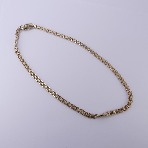 191 - A 9ct yellow gold Necklace, 38cm long, 15.3g.