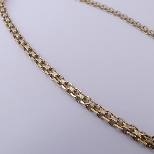 191 - A 9ct yellow gold Necklace, 38cm long, 15.3g.