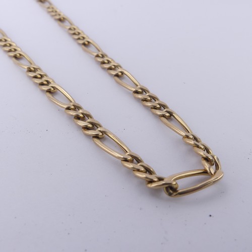 193 - A 9ct yellow gold curblink Chain, 51cm long, 11.2g.