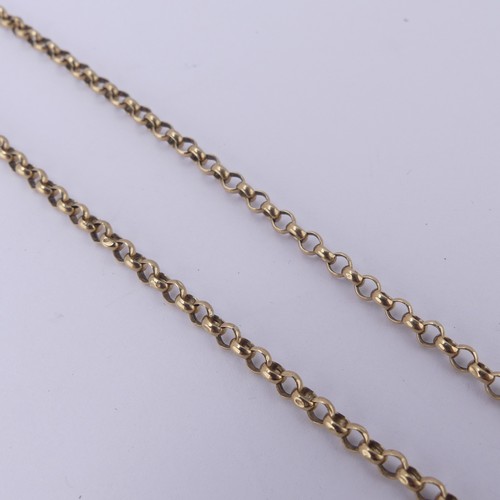 194 - A 9ct yellow gold circular link Chain, 48cm long, 4g.