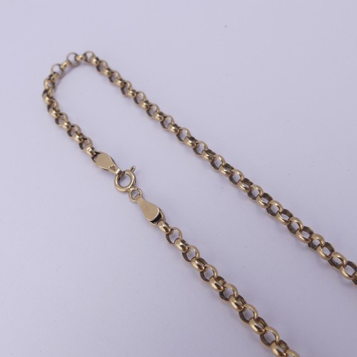 194 - A 9ct yellow gold circular link Chain, 48cm long, 4g.