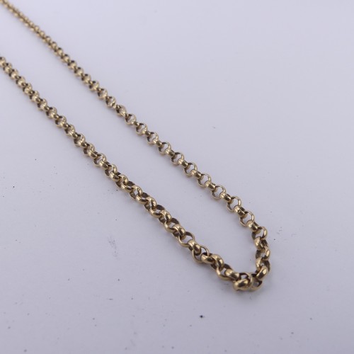 194 - A 9ct yellow gold circular link Chain, 48cm long, 4g.