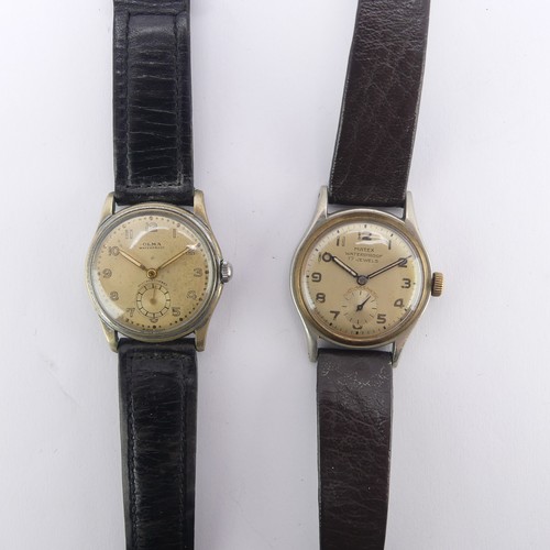 85 - A vintage Matex Wristwatch, with mechanical 17-jewels movement, together with an Olma waterproof mec... 