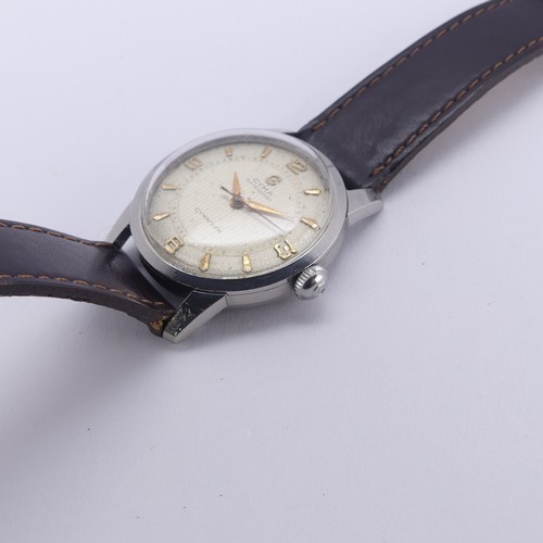 89 - A vintage Cyma Watersport cymaflex stainless steel Wristwatch, with signed mechanical 17-jewels move... 