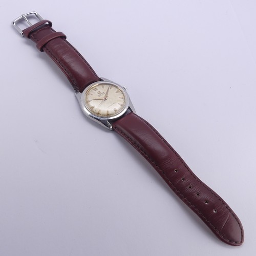 92 - A vintage Cyma Navystar cymaflex stainless steel Wristwatch, with signed mechanical 17-jewels moveme... 