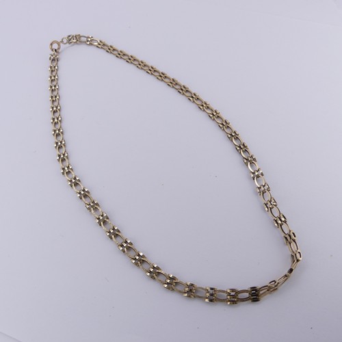 206 - A 9ct yellow gold Necklace, 42.5cm long, 10g.