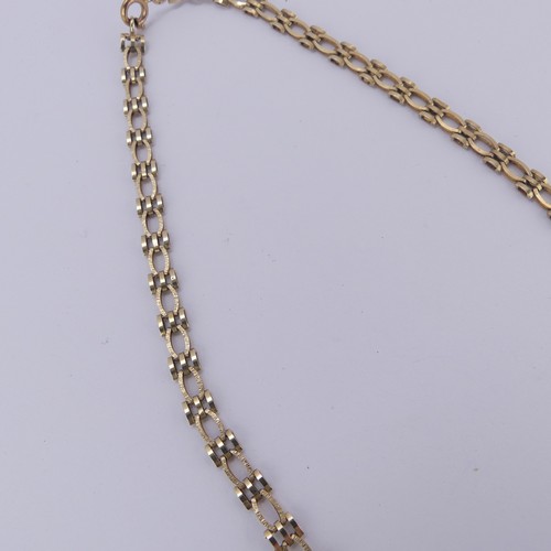 206 - A 9ct yellow gold Necklace, 42.5cm long, 10g.