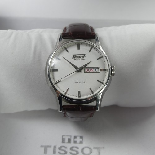 95 - A Tissot Visodate stainless steel automatic Wristwatch, ref. T019430B, on original branded brown lea... 