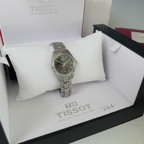 96 - A lady's Tissot 1853 PR100 stainless steel quartz Wristwatch, in presentation case with certificate,... 