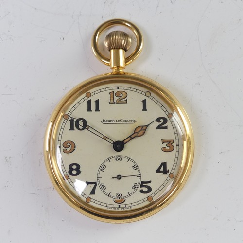 102 - A WWII period Jaeger-LeCoultre British Military Pocket Watch, the signed dial with luminous Arabic n... 