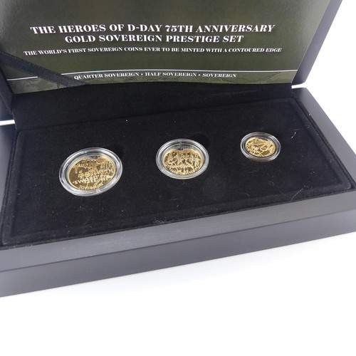 309 - A Hattons of London 'Heroes of D-Day 75th Anniversary gold Sovereign Prestige Set', comprising Sover... 