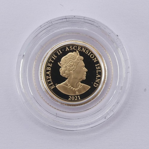 311 - A Hattons of London 2021 Princess Diana 60th Birthday commemorative One-Eighth gold Sovereign, with ... 