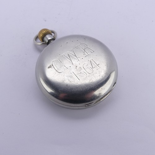 112 - Railwayana; An early 20thC Great Western Railway 'GWR' pre-grouping nickel cased Pocket Watch, the s... 