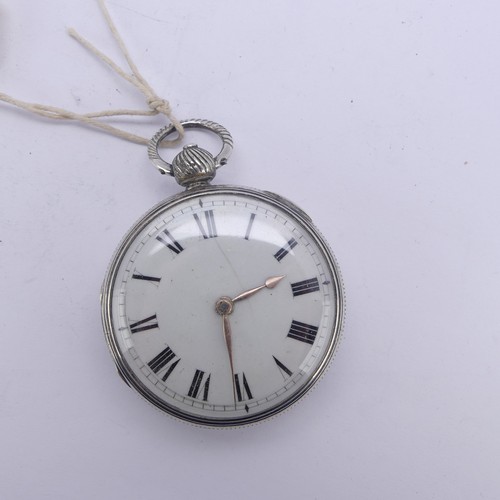 116 - A George IV silver cased Pocket Watch, the white enamel dial with Roman Numerals, verge fusee moveme... 