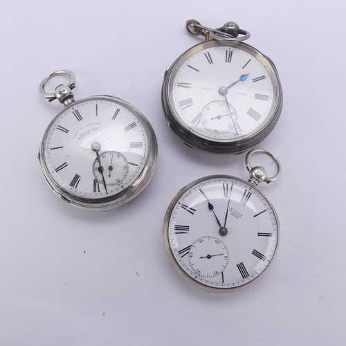 119 - A Victorian silver Pocket Watch, the white enamel dial signed for Charles T. Cowell, Douglas Isle - ... 