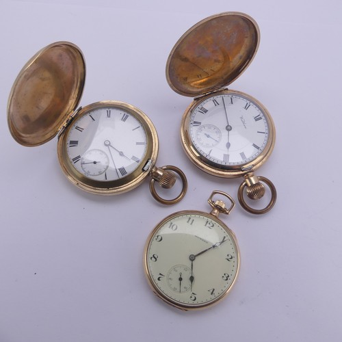 122 - An early 20thC Howard gold plated open face Pocket Watch, the signed 17-jewels movement no. 1213095,... 