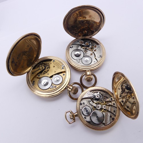 122 - An early 20thC Howard gold plated open face Pocket Watch, the signed 17-jewels movement no. 1213095,... 