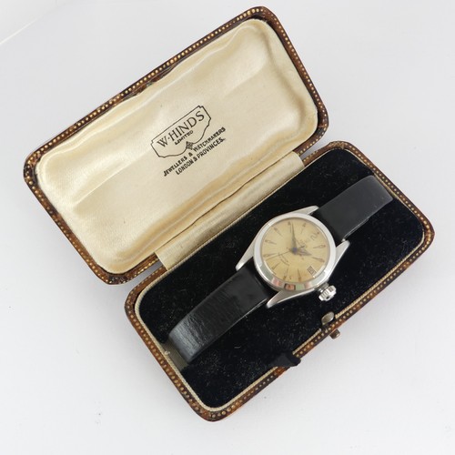 131 - A vintage Tudor Princess Oysterdate lady's stainless steel Wristwatch, with Tudor Auto - Princess 19... 