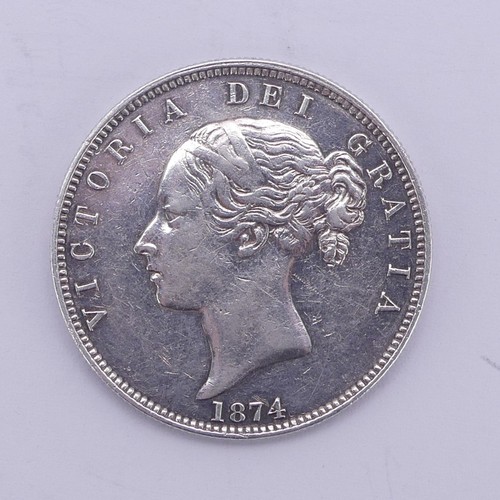 322 - A Victorian Half Crown, dated 1874, higher grade.