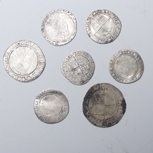 306 - Elizabeth I (1558-1603); a quantity of Shillings, Sixpences, Threepences, etc., as found, most in po... 