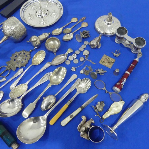 248 - A quantity of vintage Costume Jewellery and Silver Plate, including necklaces, brooches, earrings, f... 