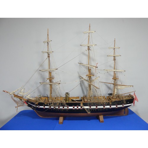 560 - A very large model of the Danish Warship Jylland, both a screw propelled steam frigate and sail ship... 