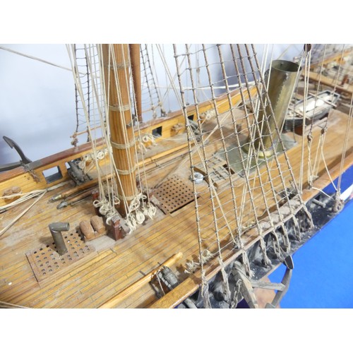 560 - A very large model of the Danish Warship Jylland, both a screw propelled steam frigate and sail ship... 