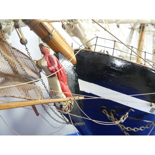 560 - A very large model of the Danish Warship Jylland, both a screw propelled steam frigate and sail ship... 