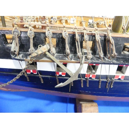 560 - A very large model of the Danish Warship Jylland, both a screw propelled steam frigate and sail ship... 