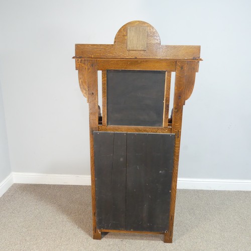 527 - A rare Shapland and Petter of Barnstaple oak Arts and Crafts Hall Stand, the arched top inset with h... 