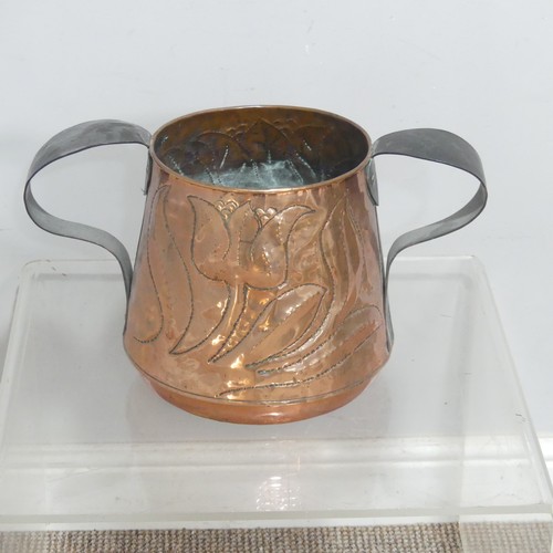 536 - A large Arts and Crafts copper two handled Jardiniere, possibly Yattendon and designed by Alfred Wat... 