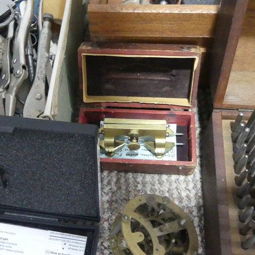 663 - A very large extensive collection of watch makers Tools, including a Sherline Model 5000 vertical mi... 