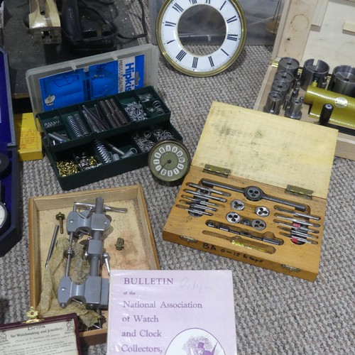 663 - A very large extensive collection of watch makers Tools, including a Sherline Model 5000 vertical mi... 