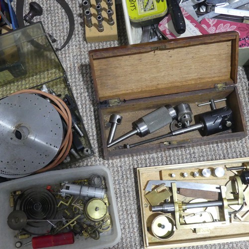 663 - A very large extensive collection of watch makers Tools, including a Sherline Model 5000 vertical mi... 