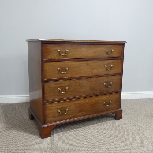 574 - A George IV mahogany Chest of drawers, the moulded top over four graduating drawers each mounted wit... 