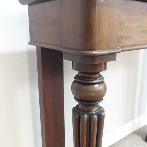 569 - A William the IV mahogany console/side Table, with later marble top, stamped ''T. Wilson, 68 Great Q... 