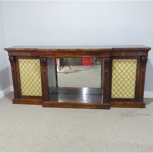 609 - A 19th century rosewood breakfront Chiffonier/side Cabinet, by James Winter & Son, circa 1835, s... 