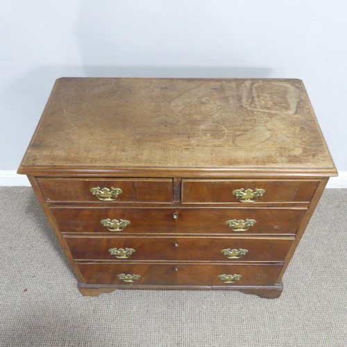 707 - A 19th century mahogany Chest of drawers, with two short over three long graduating drawers, raised ... 